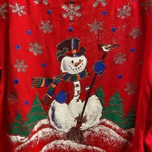 holiday time Women’s vintage holiday/Christmas red sweatshirt size large